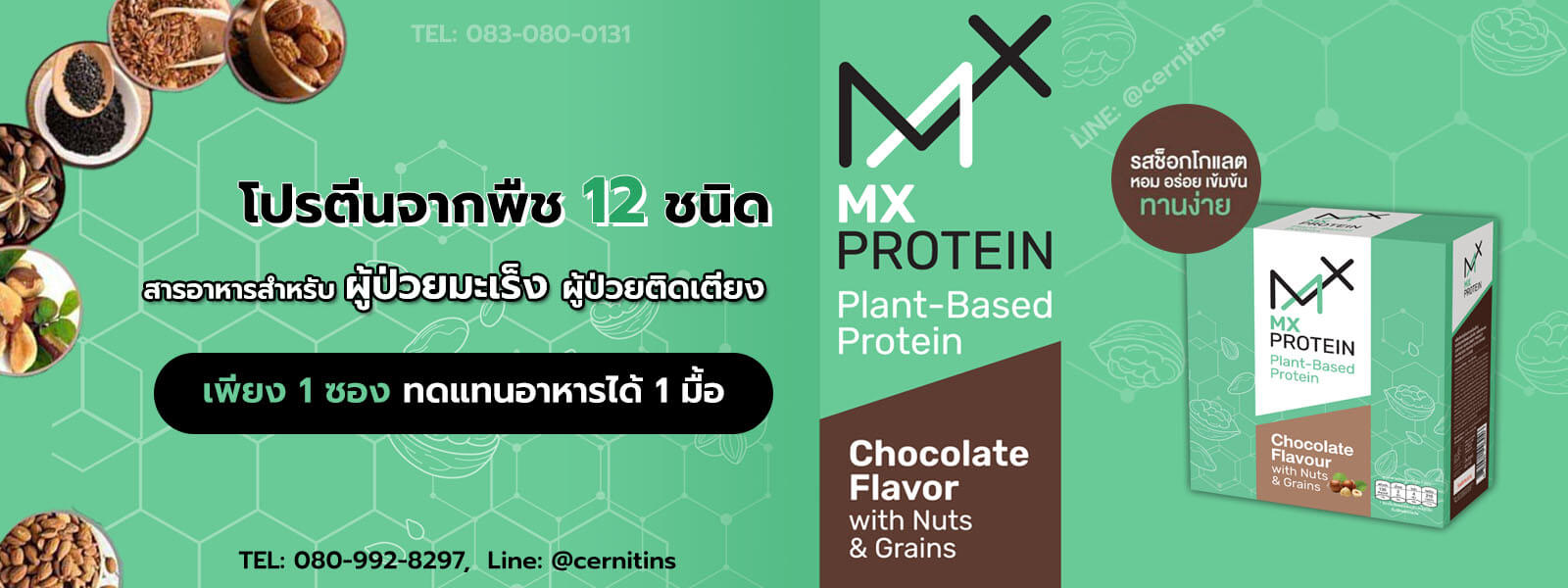MX Protein เอ็มเอ็กซ์โปรตีน โปรตีนผู้ป่วยมะเร็ง โปรตีนจากพืช